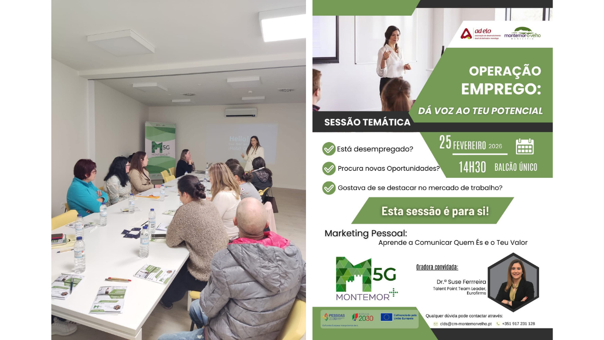CLDS 5G Montemor-o-Velho promove sessão de Marketing Pessoal para a empregabilidade